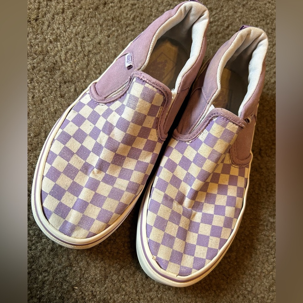 Van’s Off The Wall Slip On Checkerboard Sneakers-Missy Size 4